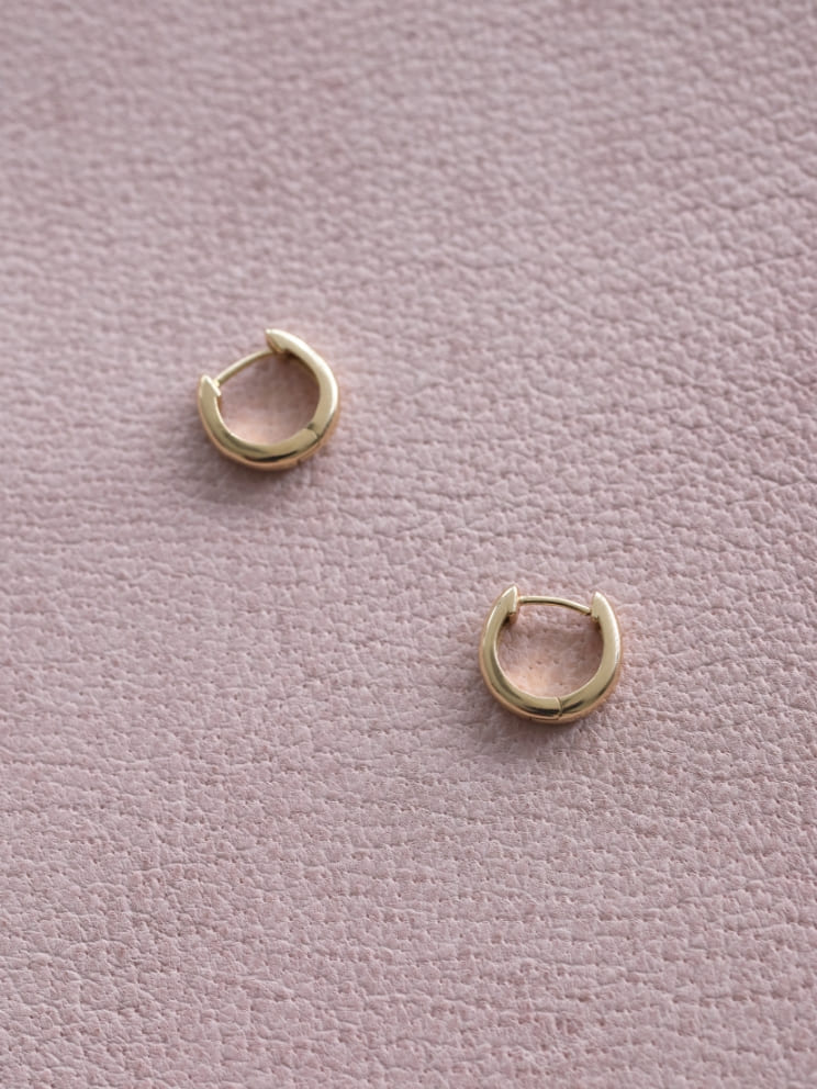 ひとさじのジュエリー une pincée | Hoop Pierce・glacé 12mm/10kt Gold の画像1