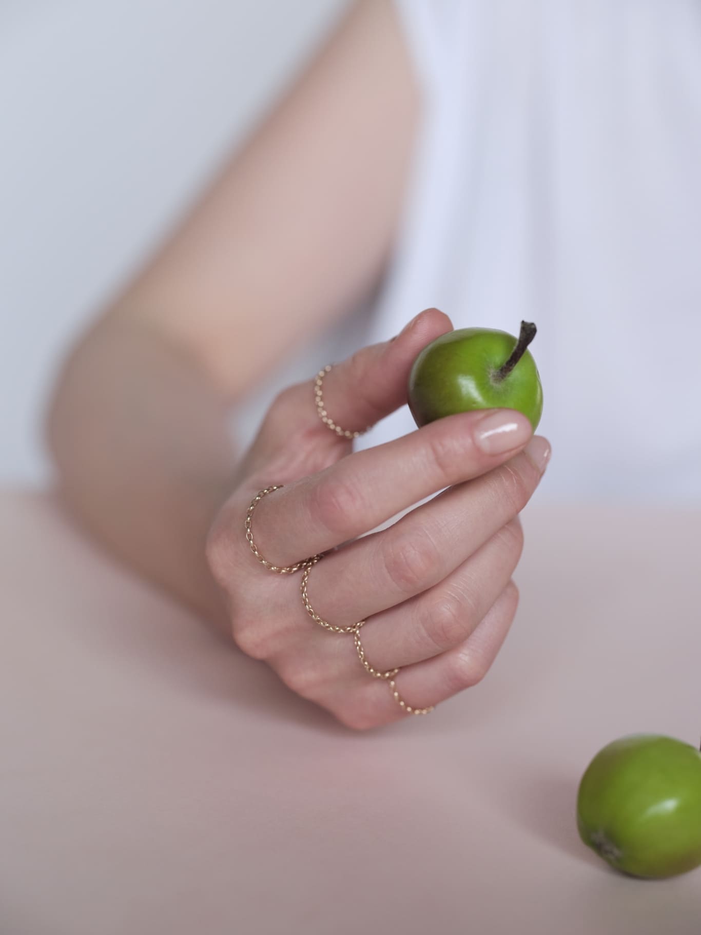 ひとさじのジュエリー une pincée | Gold Chain Ring・narrow/10Kt Gold の画像