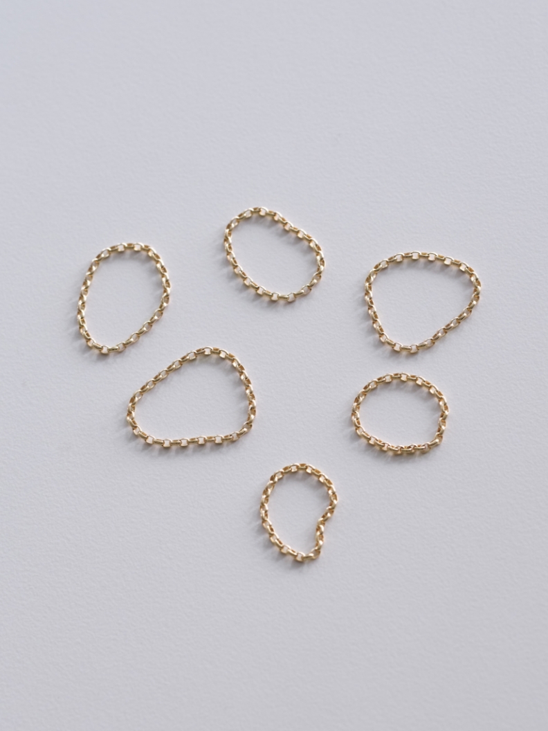 ひとさじのジュエリー une pincée Gold Collection - glacé - | ゴールド チェーンリング - narrow の画像2