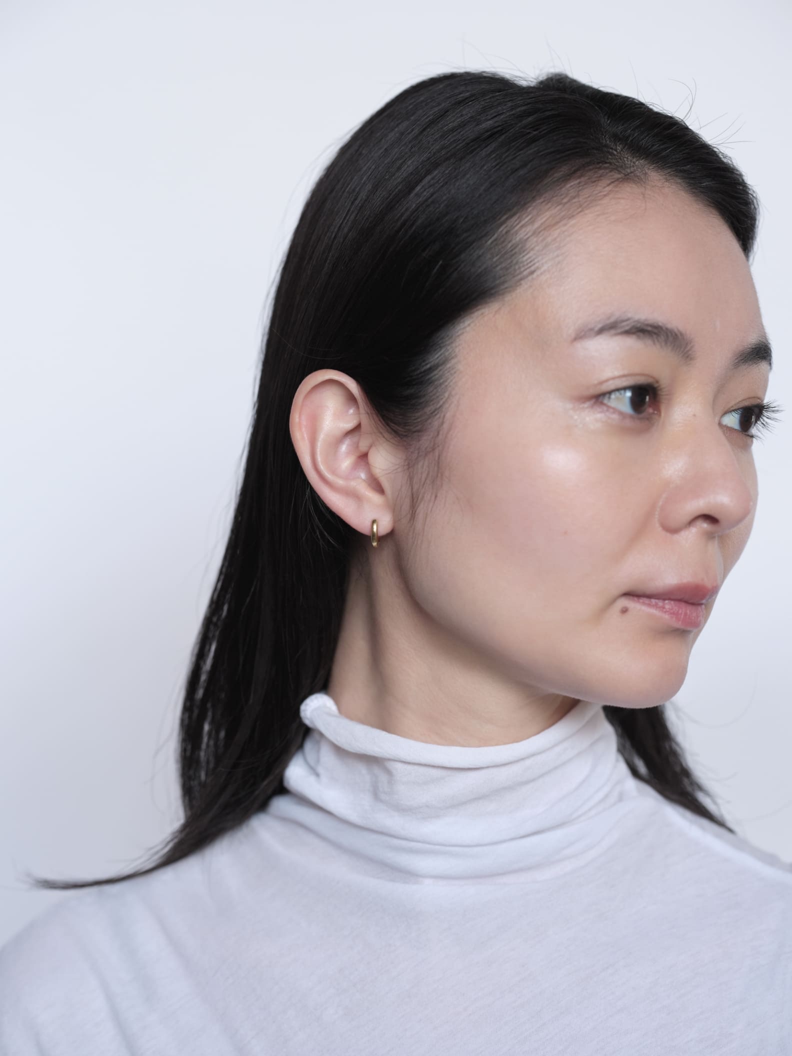 ひとさじのジュエリー une pincée Gold Collection - glacé - | フープピアス ・グラッセ - 12mm の画像1