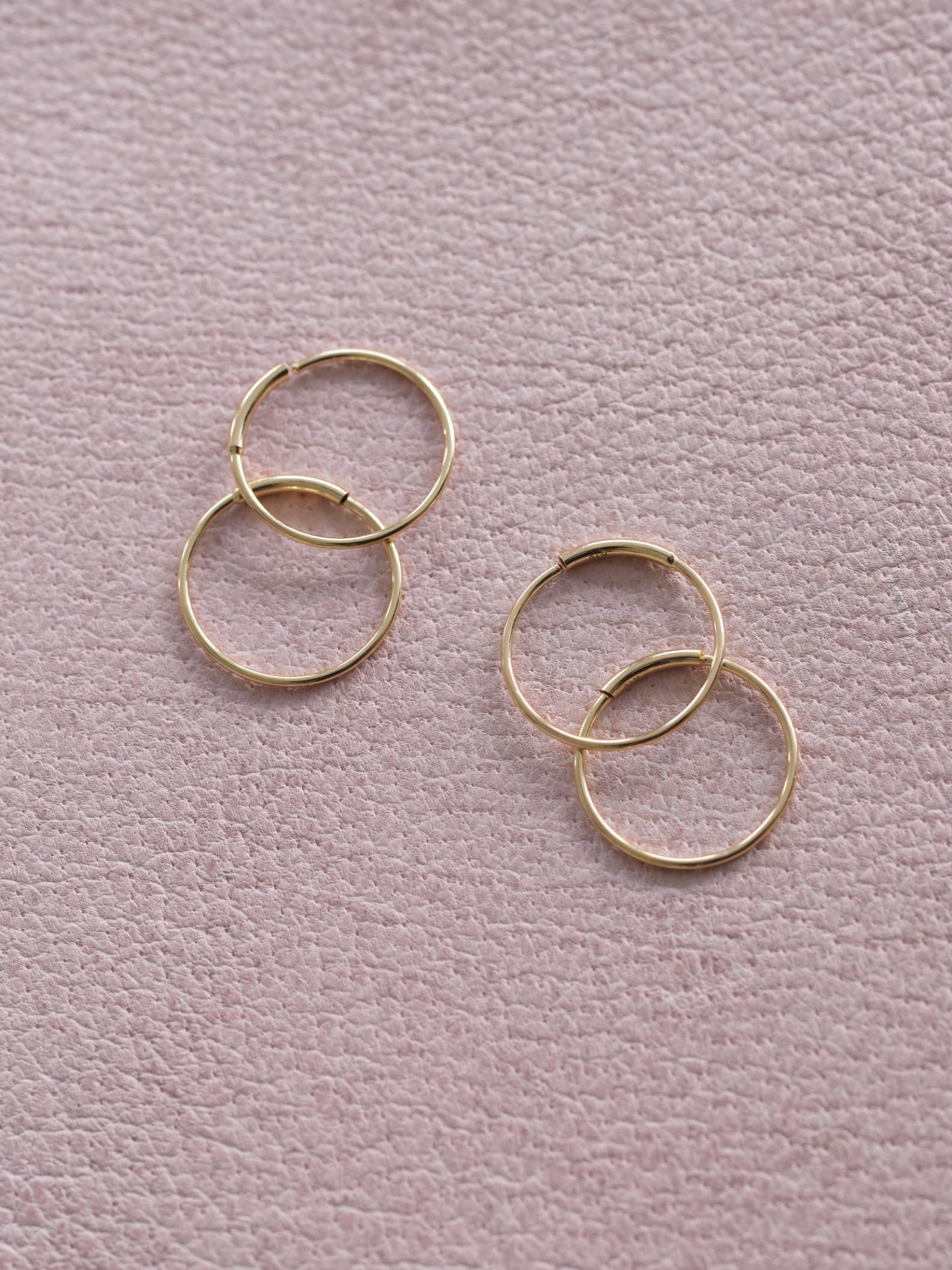 ひとさじのジュエリー une pincée Gold Collection - glacé - | フープピアス・グラッセ - 15mm の画像1