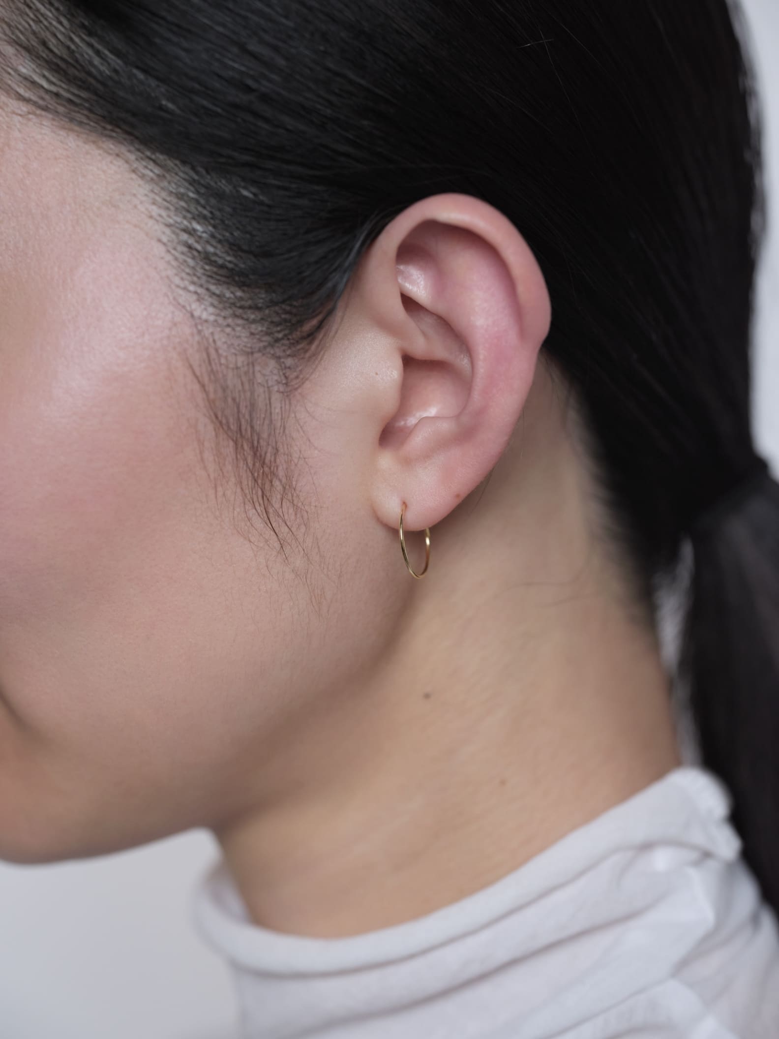 ひとさじのジュエリー une pincée Gold Collection - glacé - | フープピアス・グラッセ - 15mm の画像2