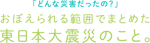 おぼえられる範囲でまとめた東日本大震災のこと ほぼ日刊イトイ新聞