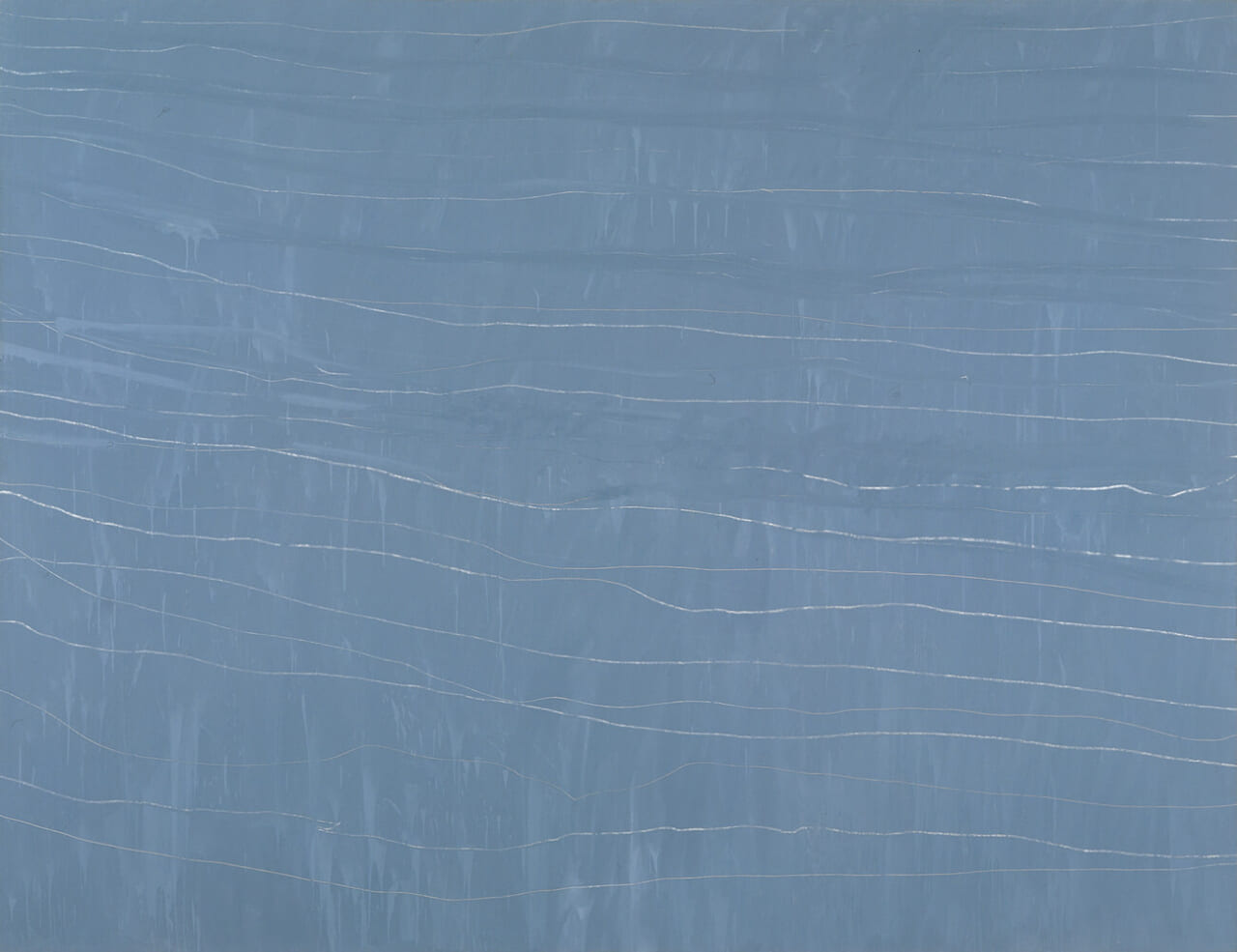 サイ・トゥオンブリー《無題》1968年　家庭用塗料、クレヨン、カンヴァス　200 × 259cm
© Cy Twombly Foundation