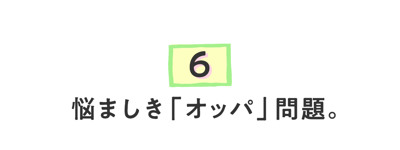 （６）悩ましき「オッパ」問題。