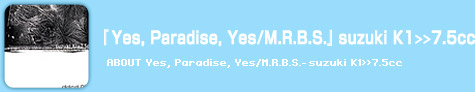 wYes, Paradise, Yes/M.R.B.S.xsuzuki K1>>7.5cc