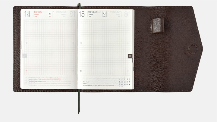 Hobonichi Planner グリーン／ダークブラウン - 手帳ラインナップ