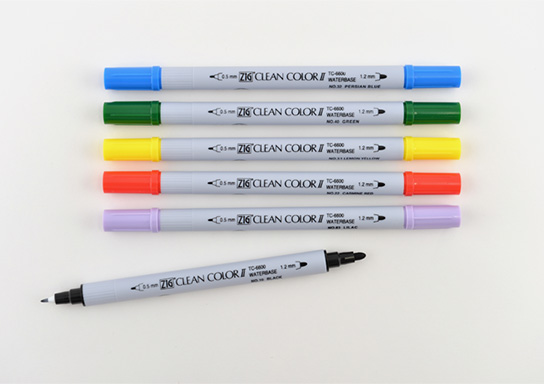 Kuretake: Zig Clean Color Dot: 4-Color Set - Accessories Lineup