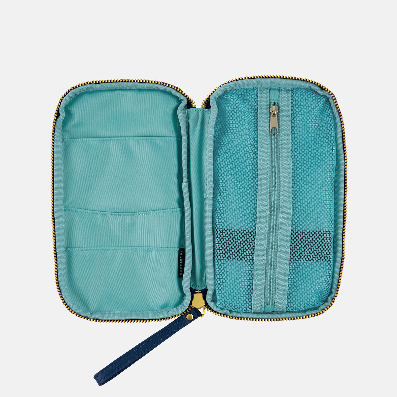 Hobonichi Small Drawer Pouch (Dolphin Blue) Accessories Lineup