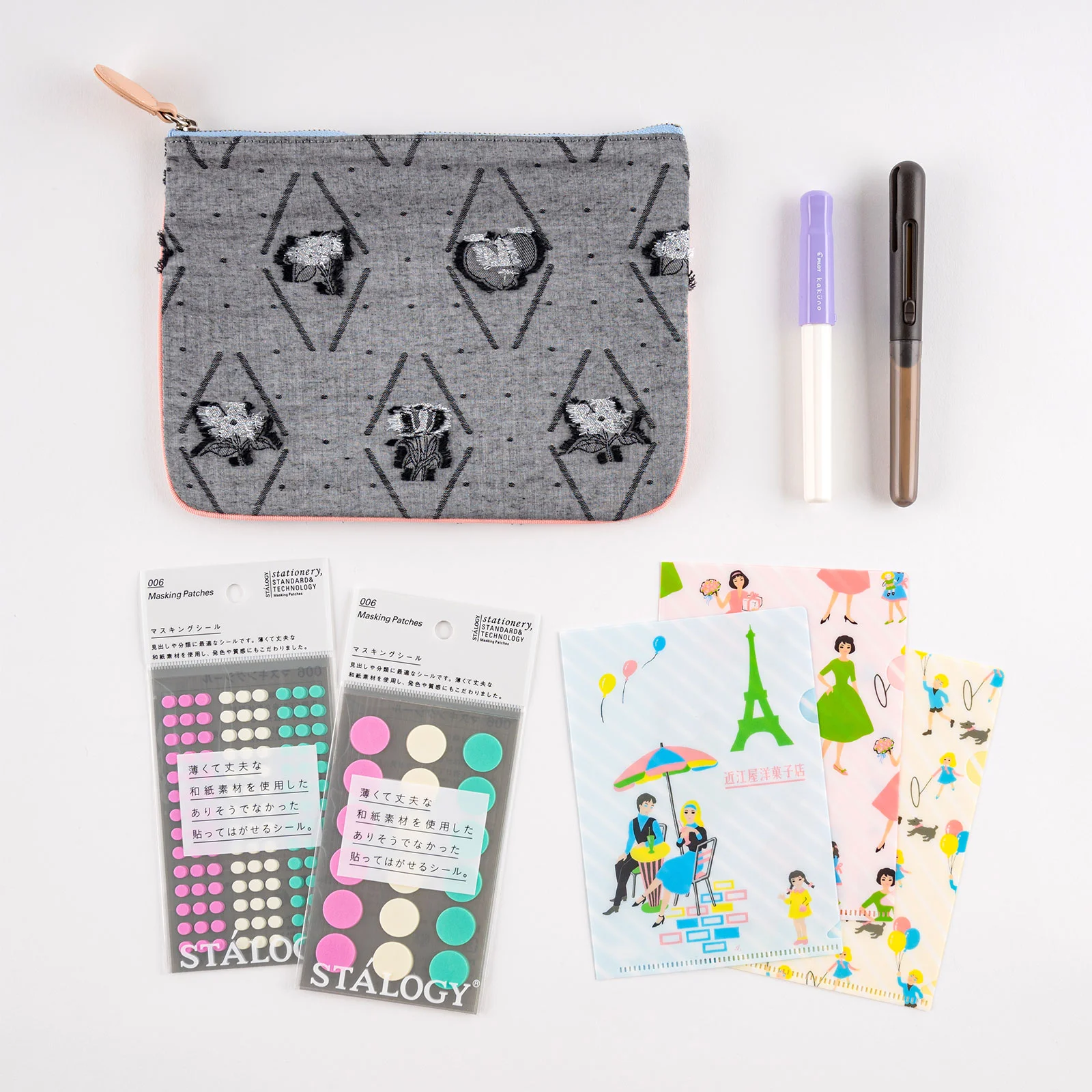 Handy Stationery in a Pouch Set - Accessories Lineup - Hobonichi 