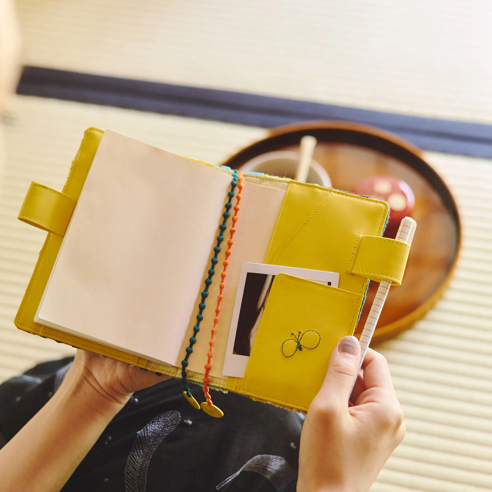 ほぼ日手帳他にもありますほぼ日手帳 カバー yellow mix ミナペルホネン オリジナル A6