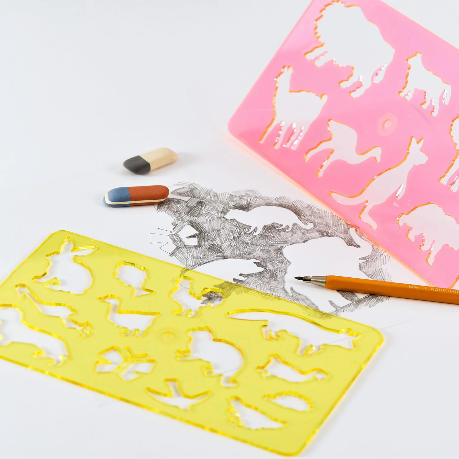 Koh-I-Noor: Drawing Template - Animals - Accessories Lineup - Accessories -  Hobonichi Techo 2024