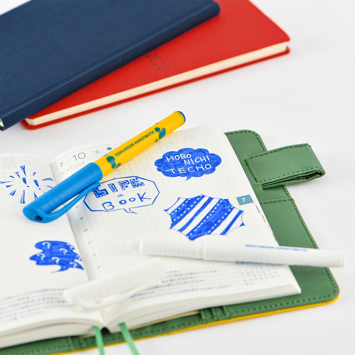 Hobonichi Techo Supplement, Dice, Writing Paper, Brush Pen, Eraser, Set Of