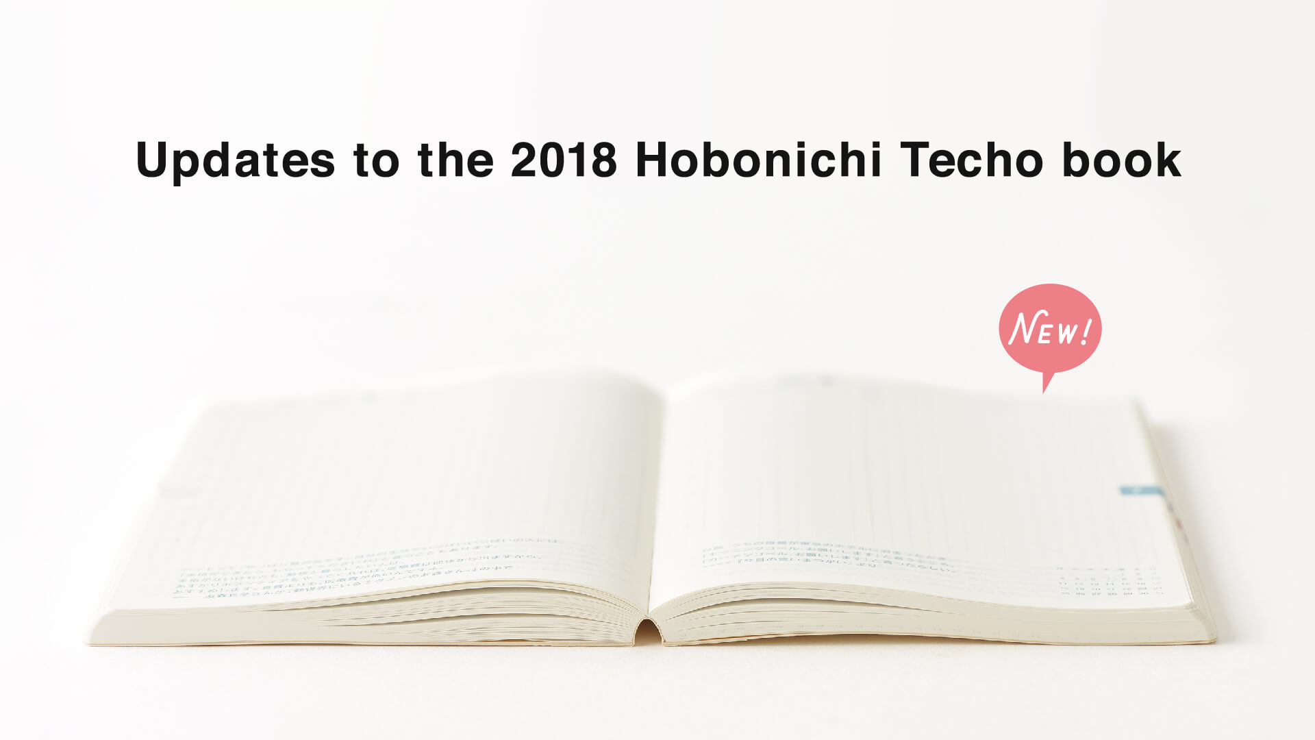 Updates to the 2018 Hobonichi Techo book