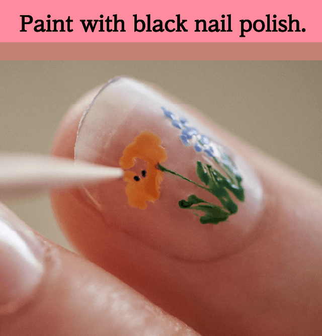 Paint with black nail polish.