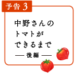 予告3／中野さんのトマトができるまで。後編