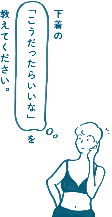 下着の「こうだったらいいな」を教えてください