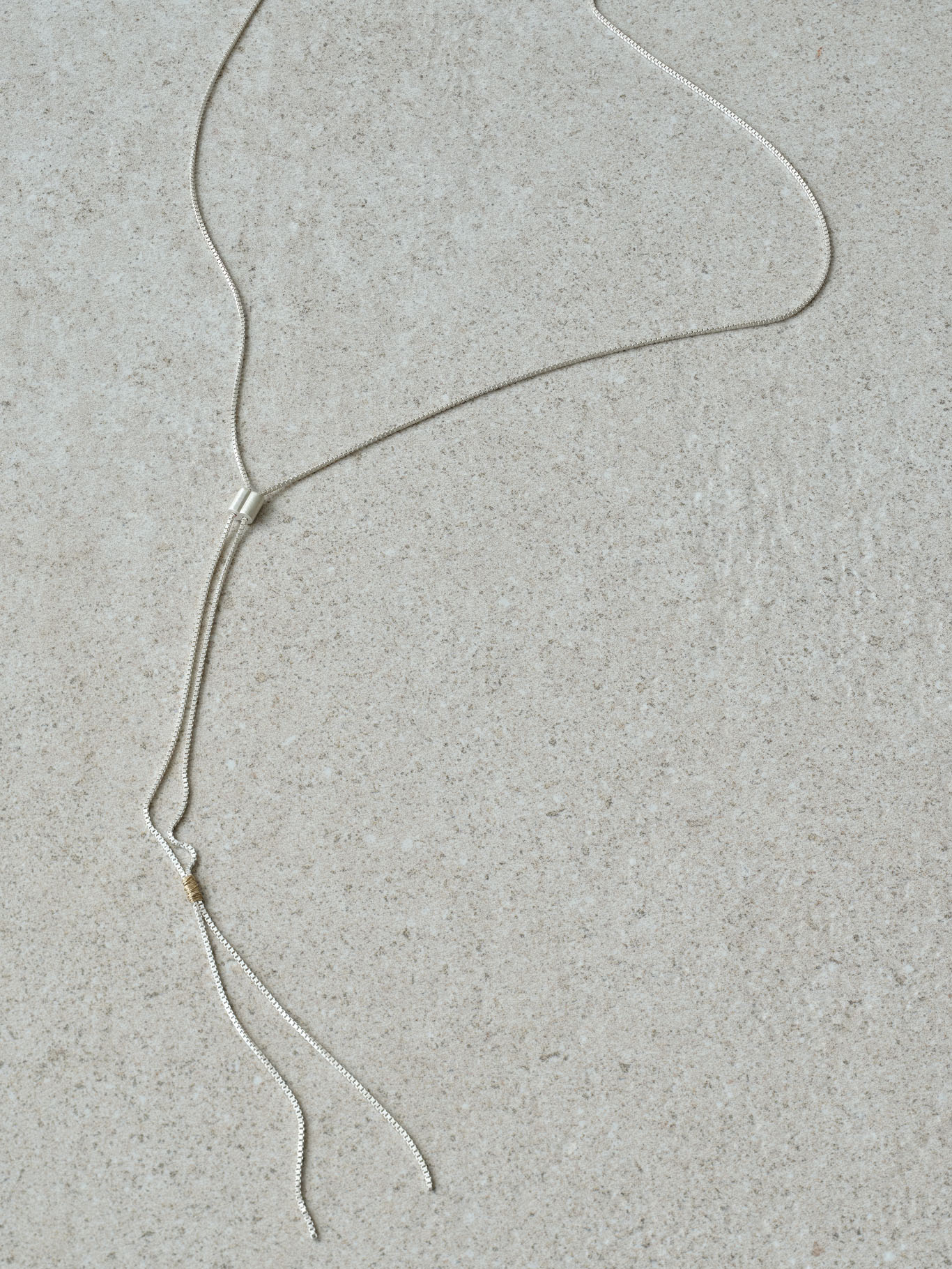 ひとさじのジュエリー une pincée | Rope Sew Necklace／SV925 K18YG の画像２